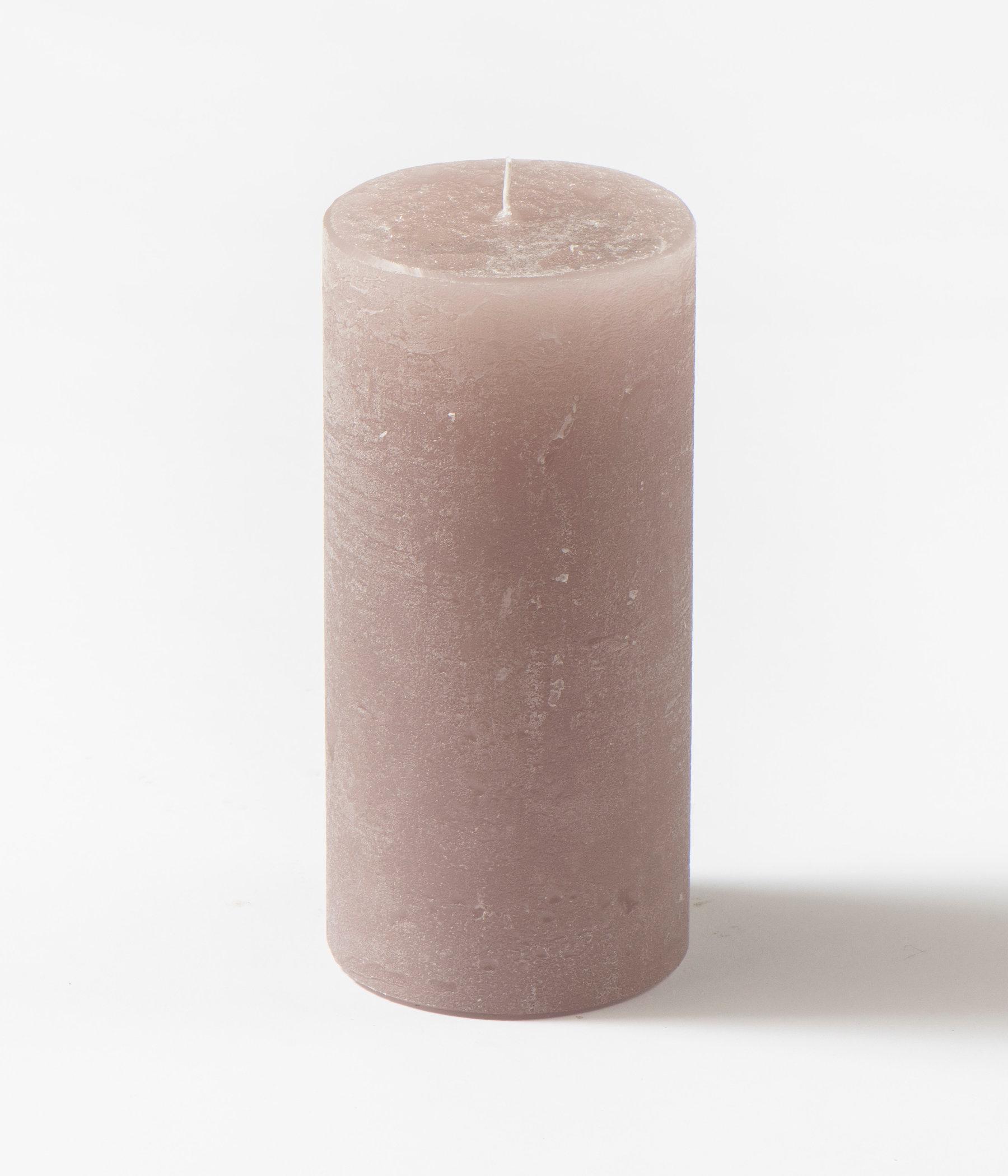 Rustic cylindrical candle - MARBLED line