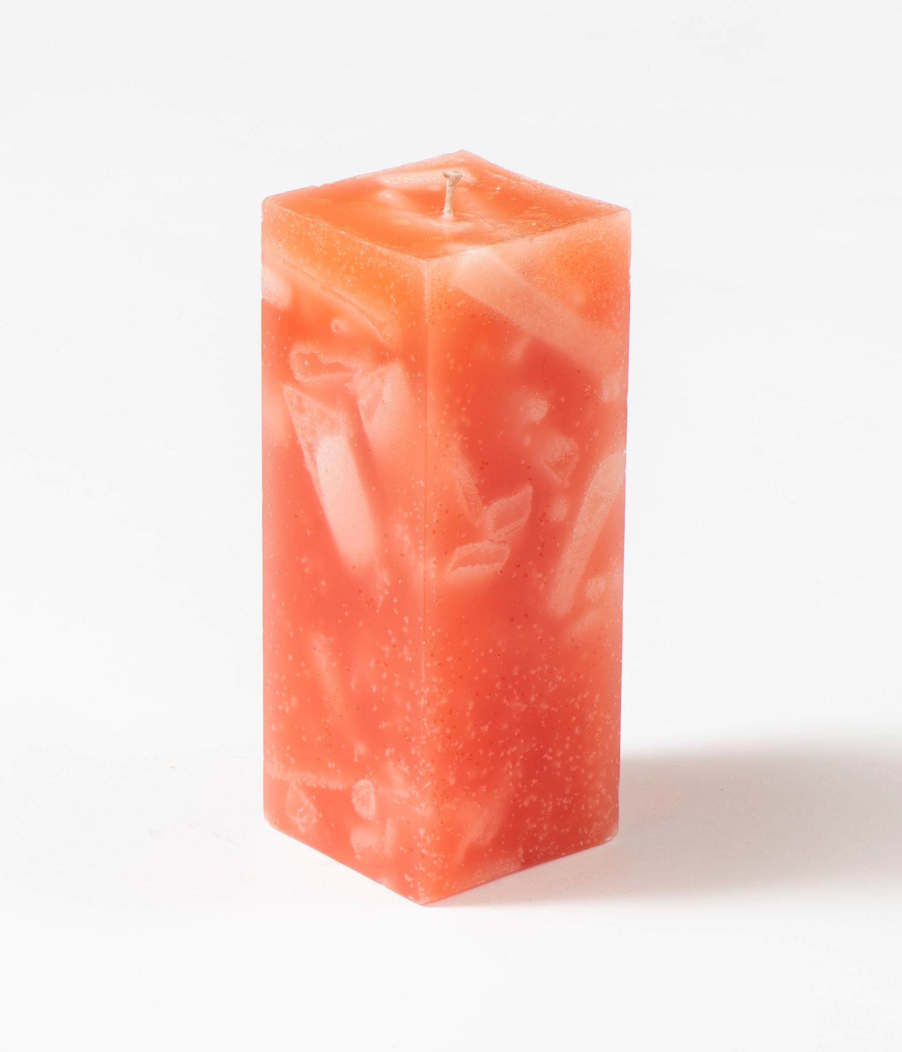 Square candle - MARBLED line