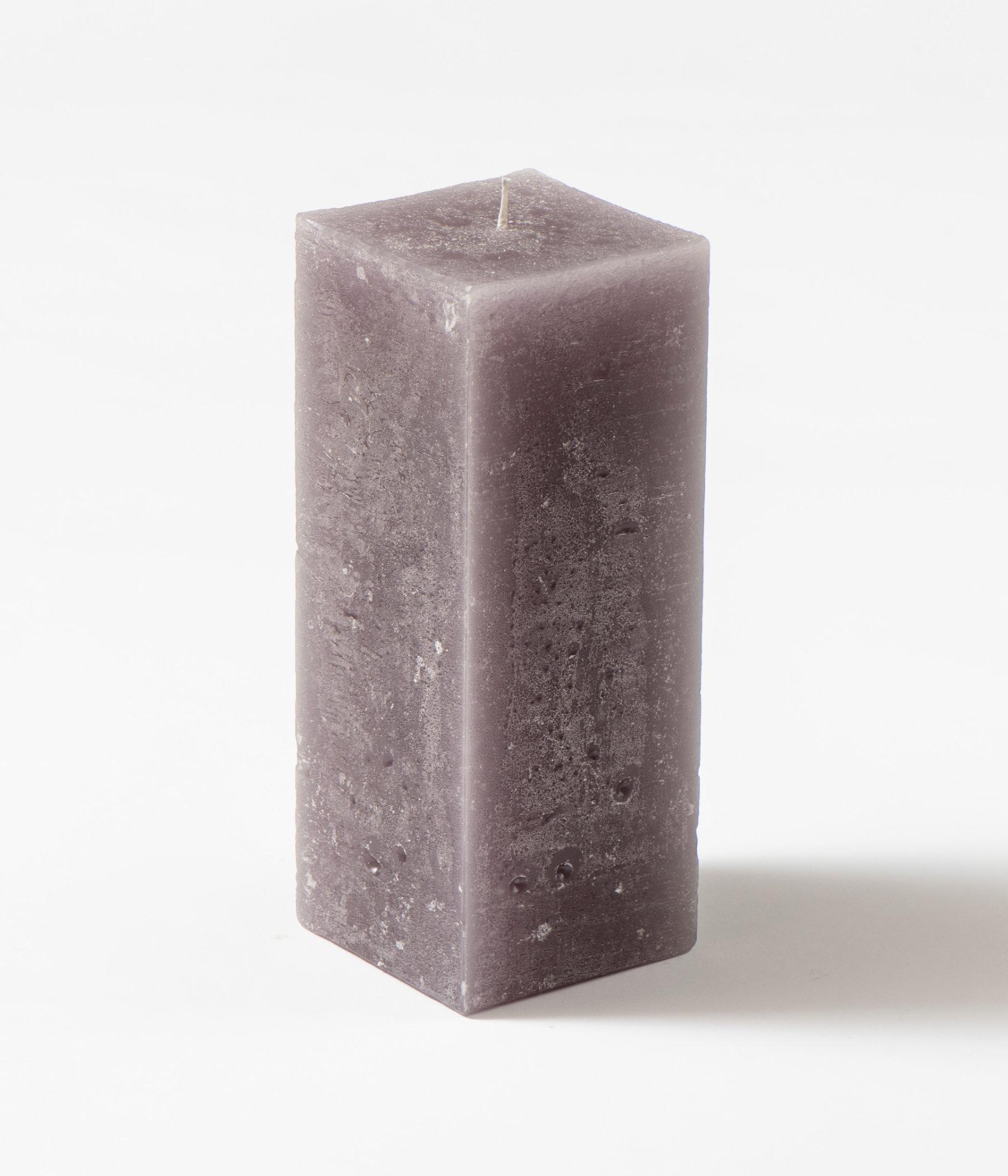Rustic square candle - MARBLED line