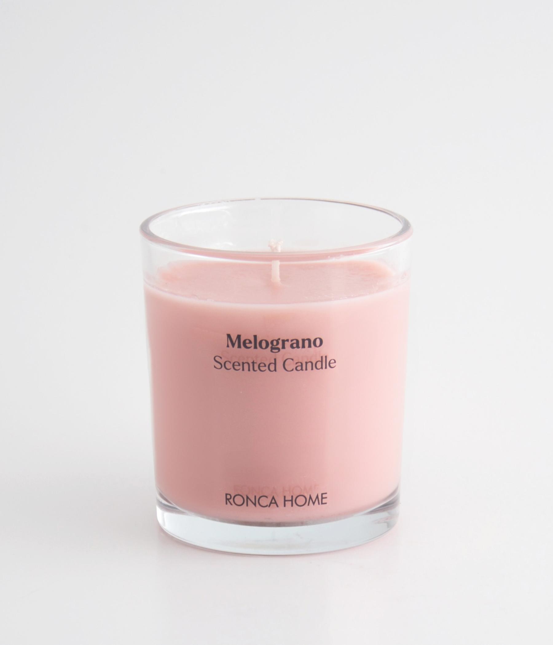 Zylindrisch Glas Kerze / Granatapfel - Ronca Home