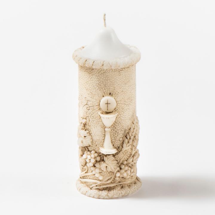 Candle with chalice - CARVED line