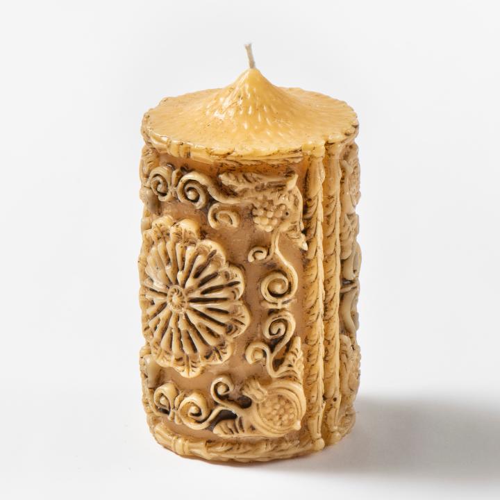 Honey flowers candle - CARVED line