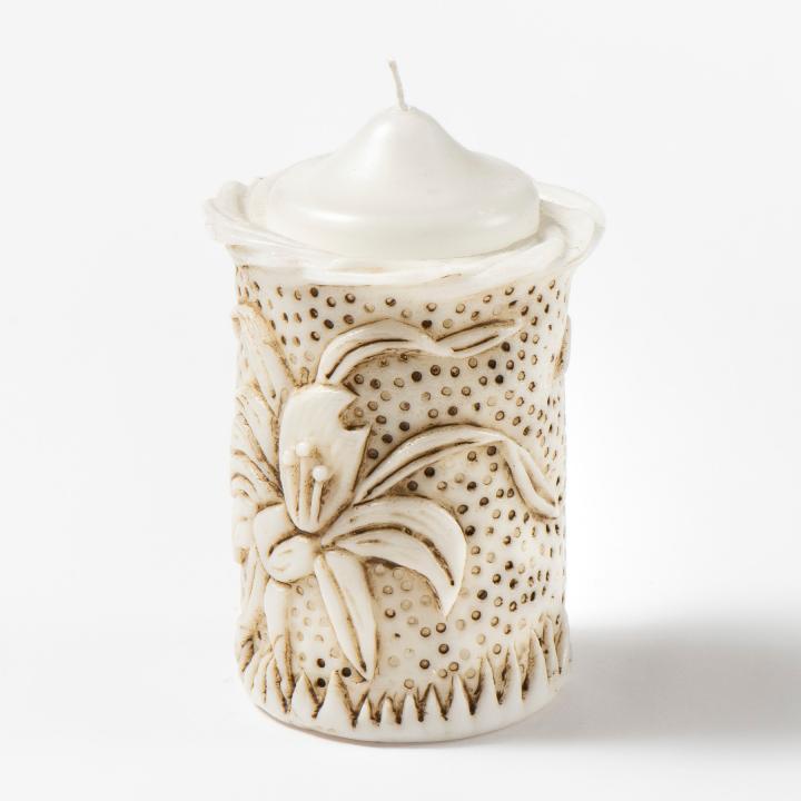 Lily candle - CARVED line