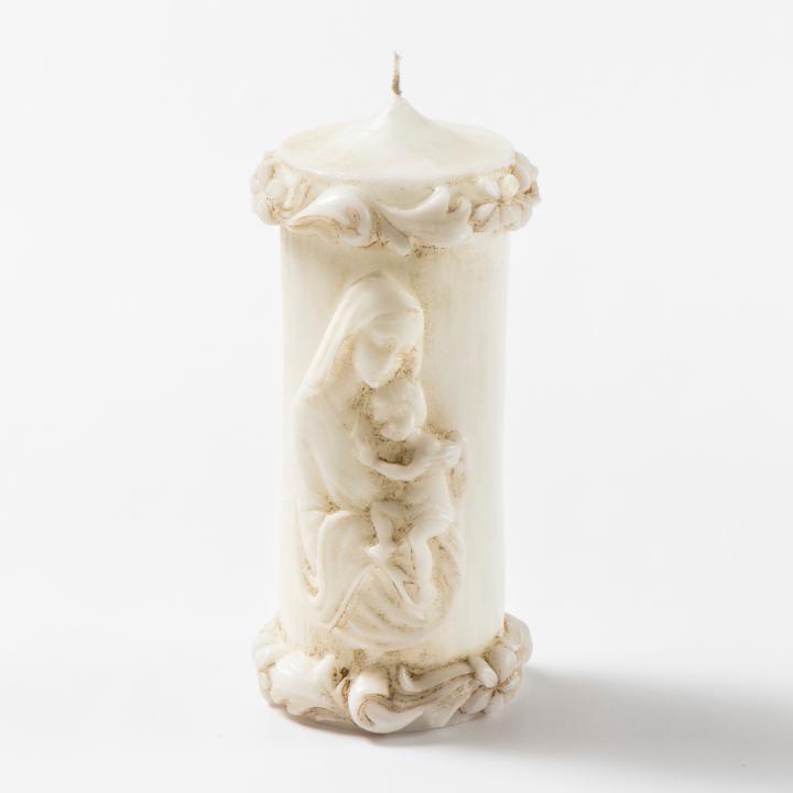 Madonna with baby candle - CARVED line