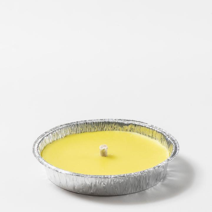 Candle with aluminium plate - CITRONELLA line