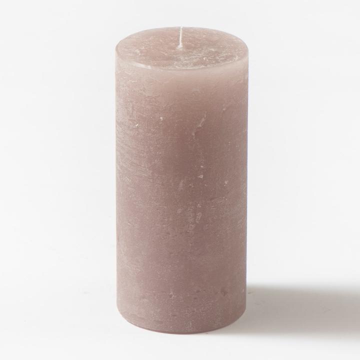 Rustic cylindrical candle - MARBLED line