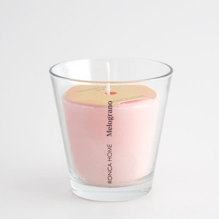 Conycal glass candle / Pomegranate - Ronca Home