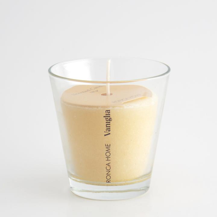 Conycal glass candle / Vanilla - Ronca Home