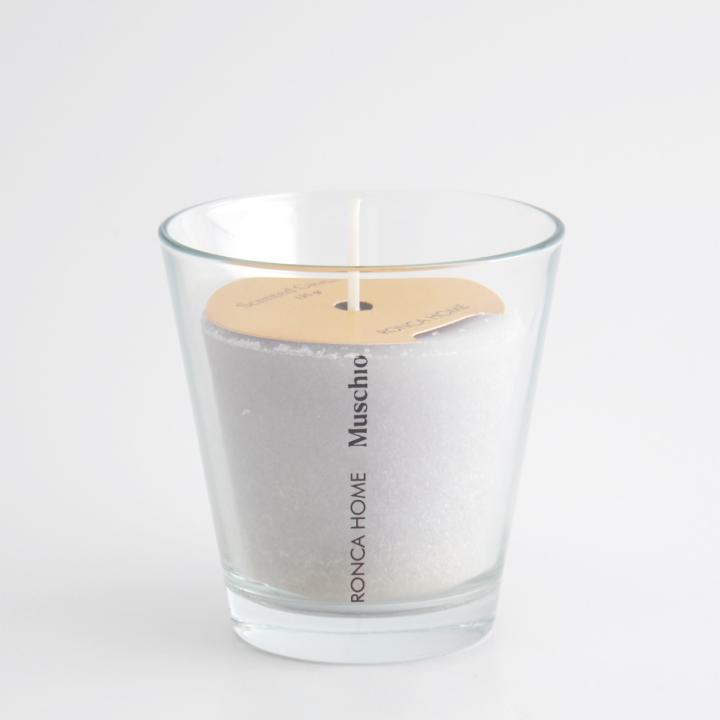 Conycal glass candle / Musk - Ronca Home