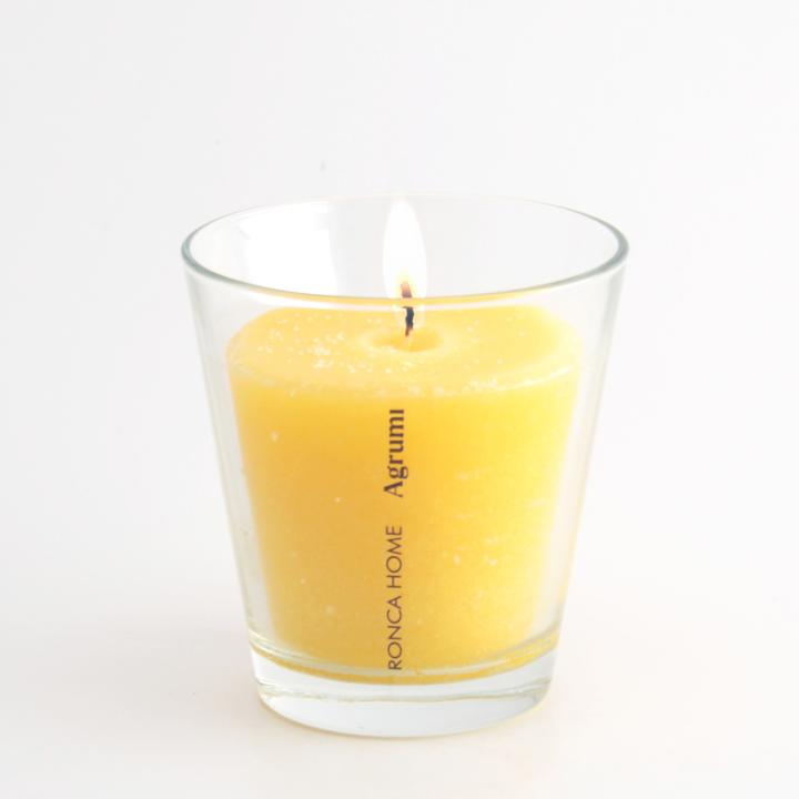 Conycal glass candle / Citrus - Ronca Home